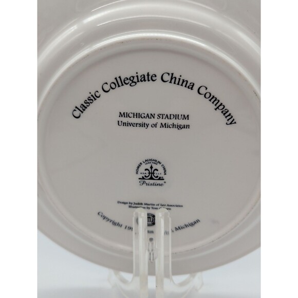 U of Michigan Stadium Collectible Plate Homer Laughlin Football The Big House - Picture 9 of 10